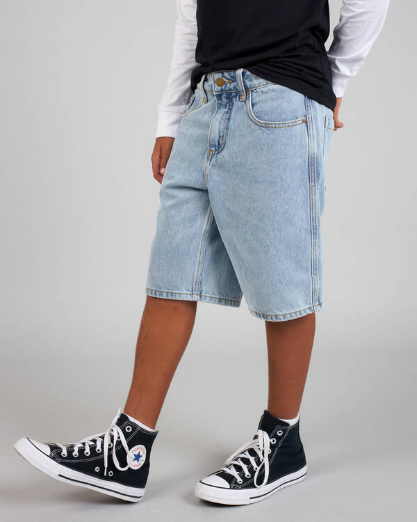 Rip Curl Boys' Hyped Up Denim Walk Shorts for Mens