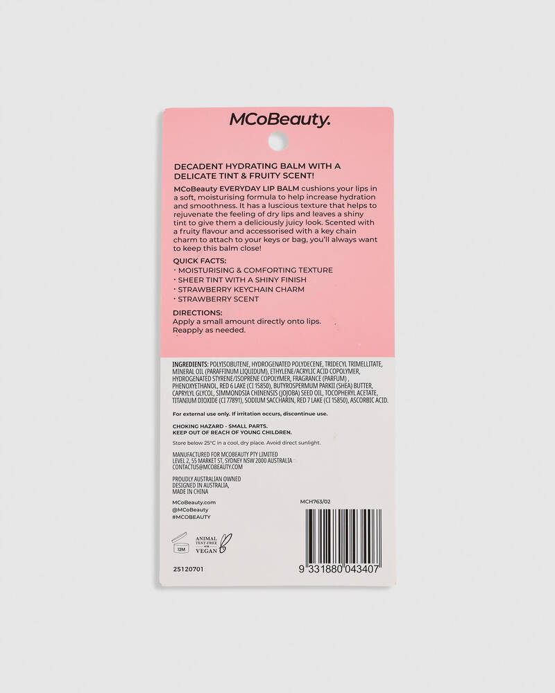 MCo Beauty Everyday Lip Balm Bag Charm for Womens