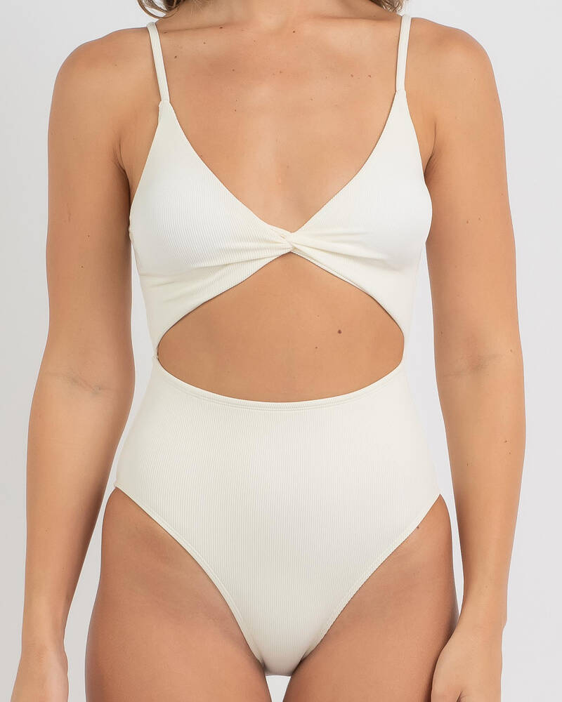 Kaiami Valentina Twist Slinky Rib One Piece Swimsuit for Womens