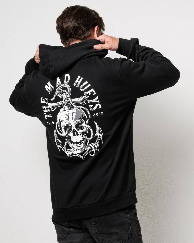 The Mad Hueys Rope Skull Anchor Hoodie for Mens