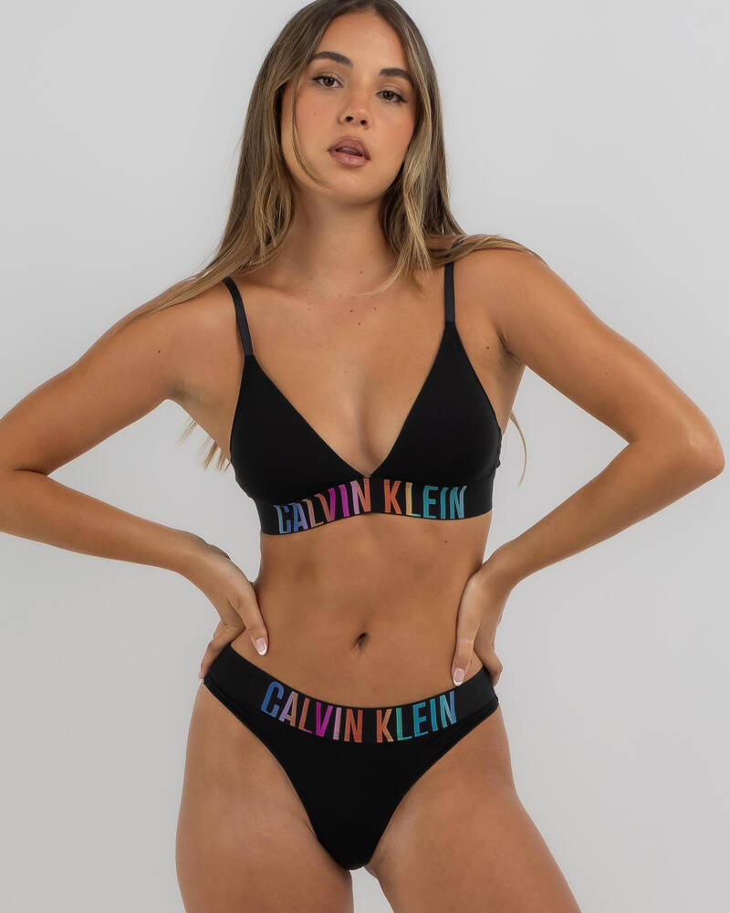 Calvin Klein Intense Power Pride Cotton Thong for Womens