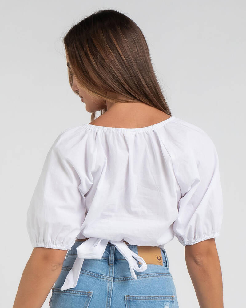 Sassy Hills Fashion Courtney Tie Top for Womens