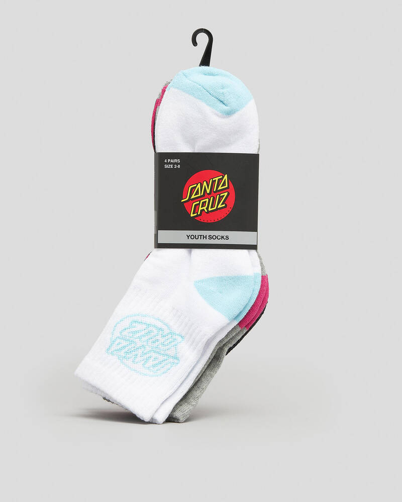 Santa Cruz Girls' Oval Dot Mono Sock Pack for Womens
