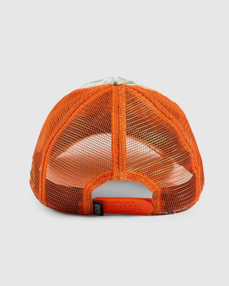 Von Dutch Camo Distressed Trucker Cap for Mens