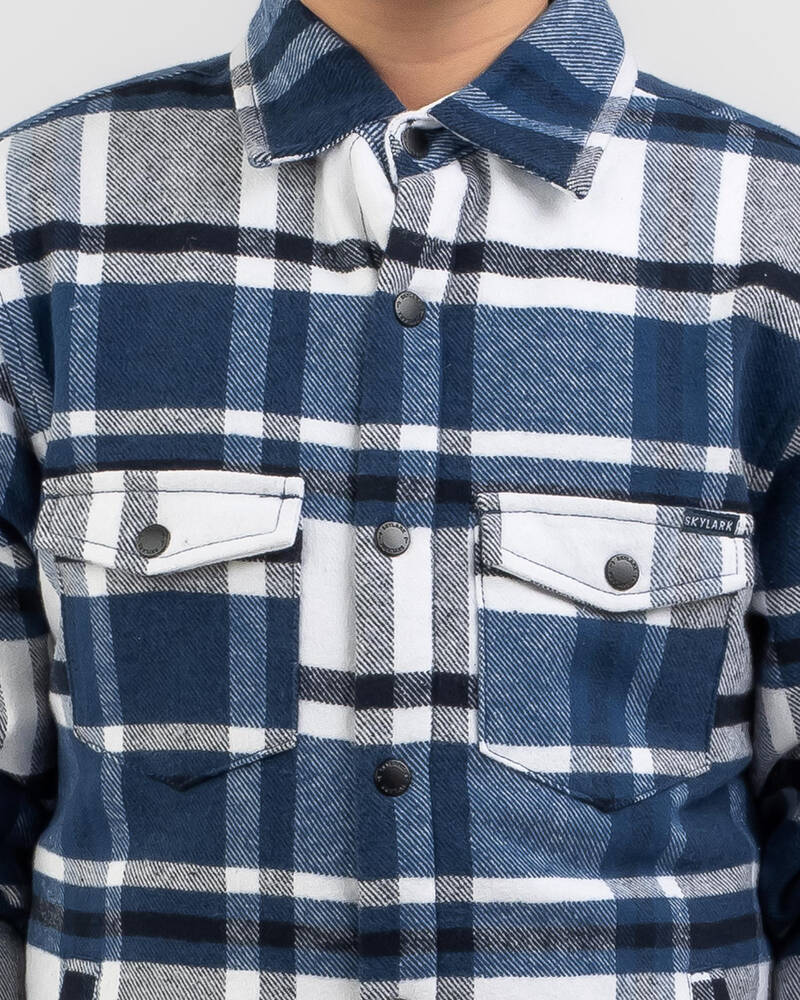 Skylark Boys' Segmented Long Sleeve Shirt for Mens