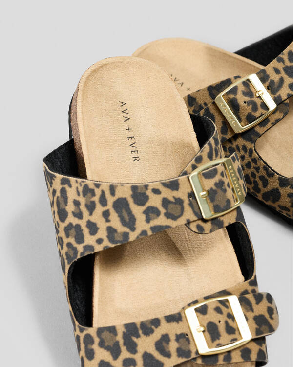 Ava And Ever Cortina Leo Slide Sandals for Womens
