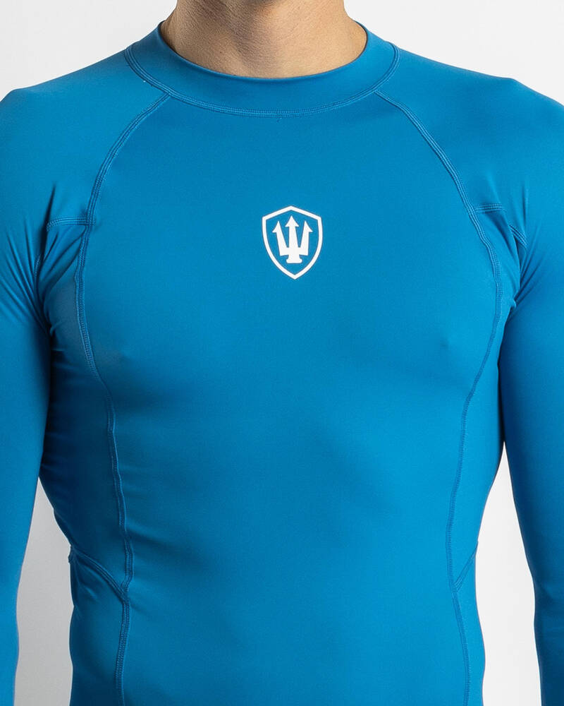 Far King Fitted Long Sleeve Rash Vest for Mens