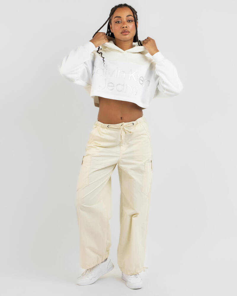 Calvin Klein Shiny Institutional Hoodie for Womens