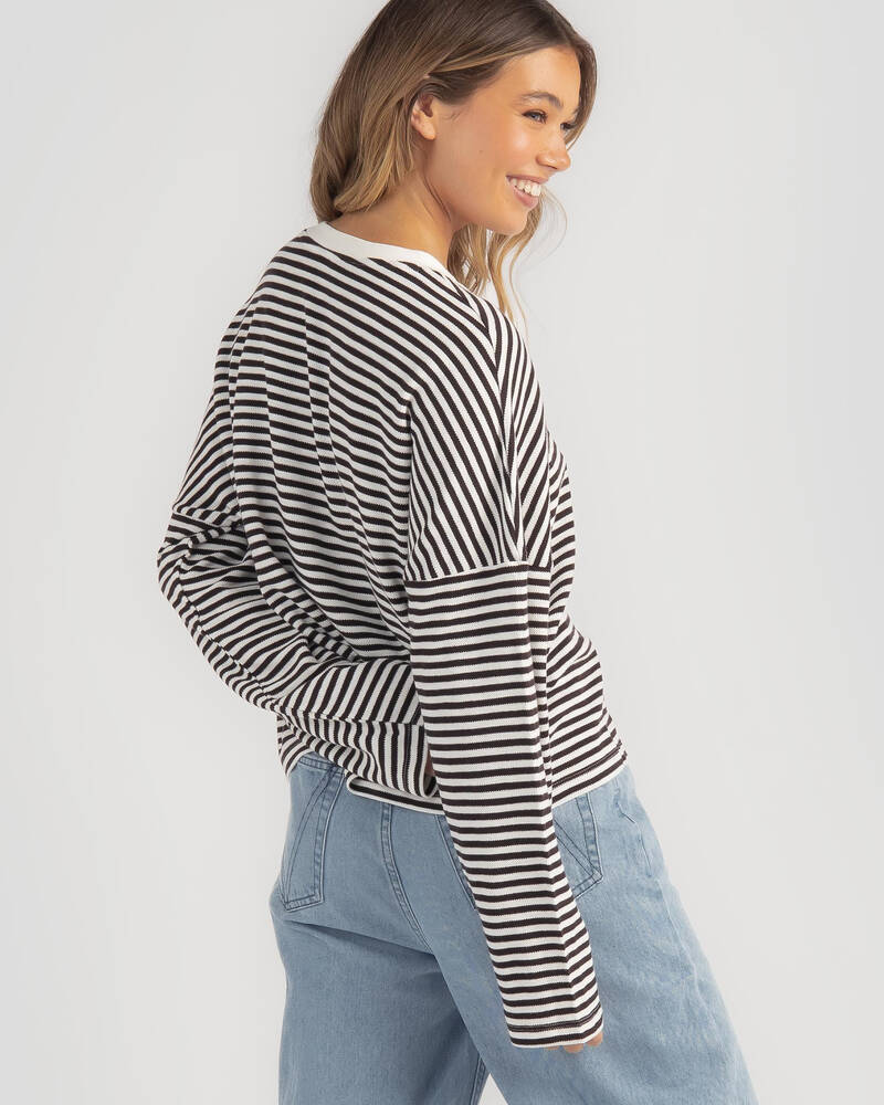 RVCA Ivy Stripes Long Sleeve T-Shirt for Womens