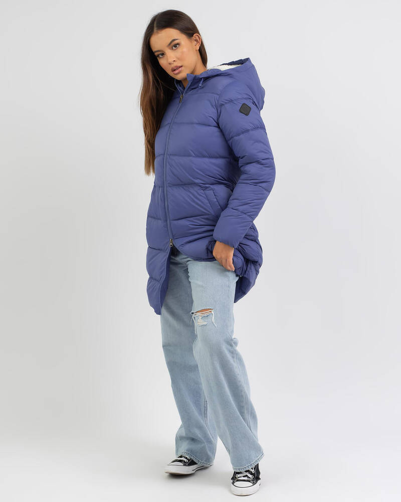 Roxy Crest Of The Break Hooded Puffer Jacket for Womens