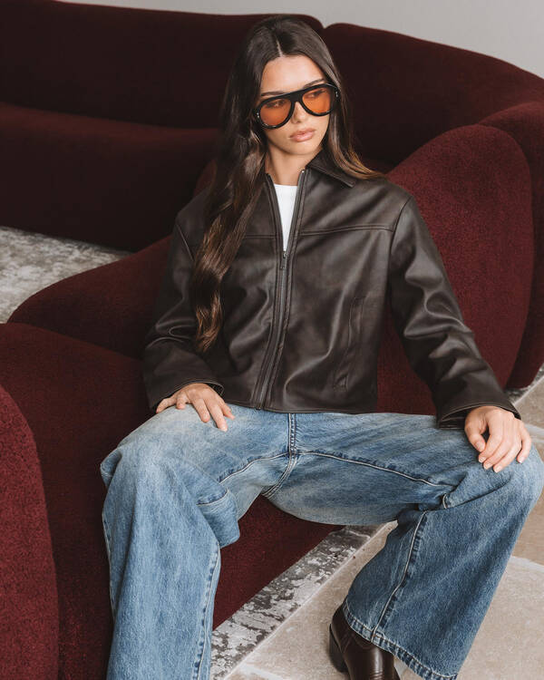 Ava And Ever Jinx Faux Leather Jacket for Womens