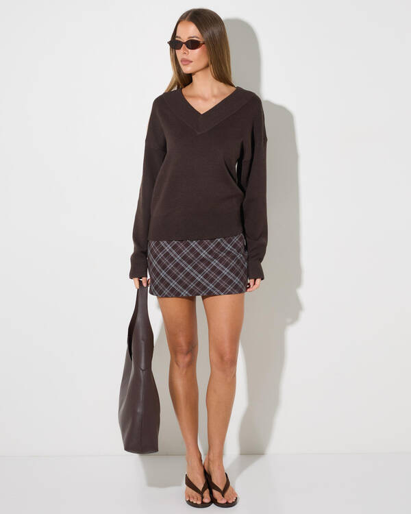 Du Soleil Poppy V Neck Knit for Womens