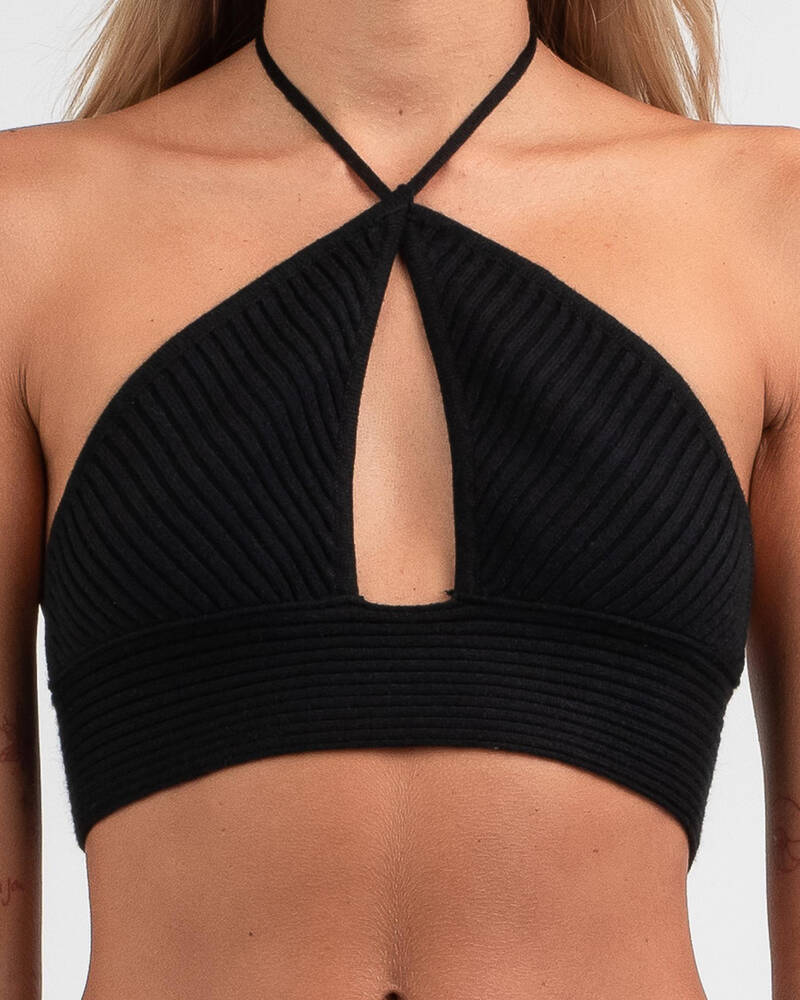 Rumor Winter Baby Knit Halter Top for Womens