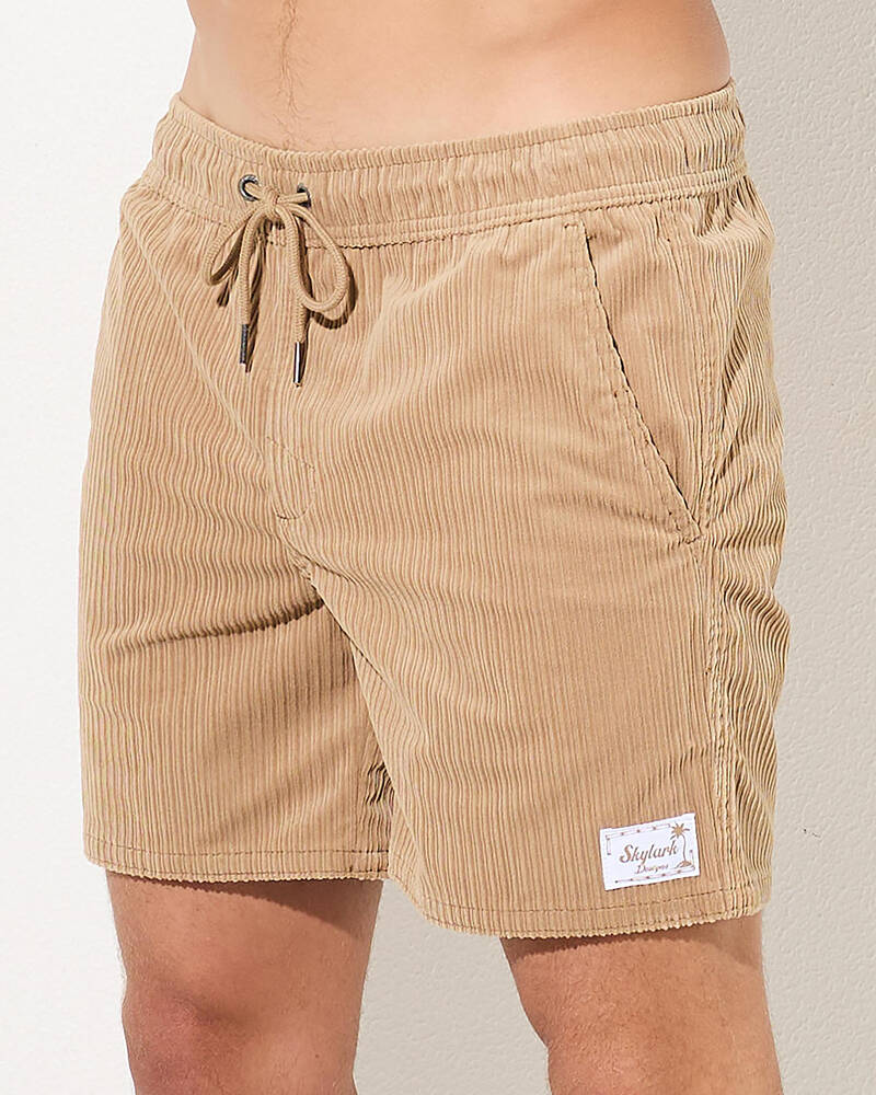 Skylark Ridge Cord Elastic Waist Shorts for Mens