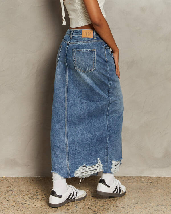 DESU Aire Maxi Denim Skirt for Womens