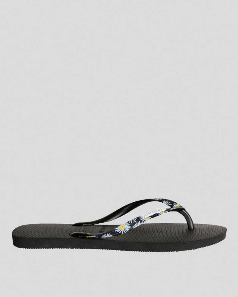 Havaianas Slim Print Strap Daisy Thongs for Womens