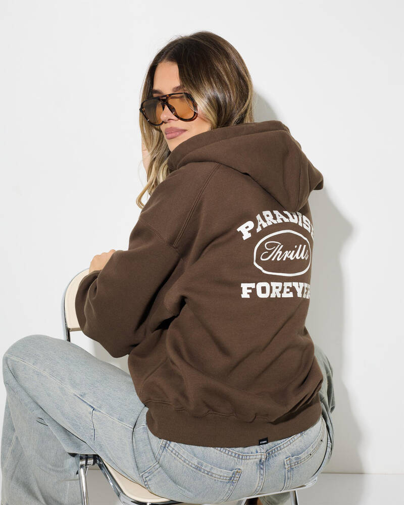 Thrills Last Stop Zip Box Hoodie for Womens