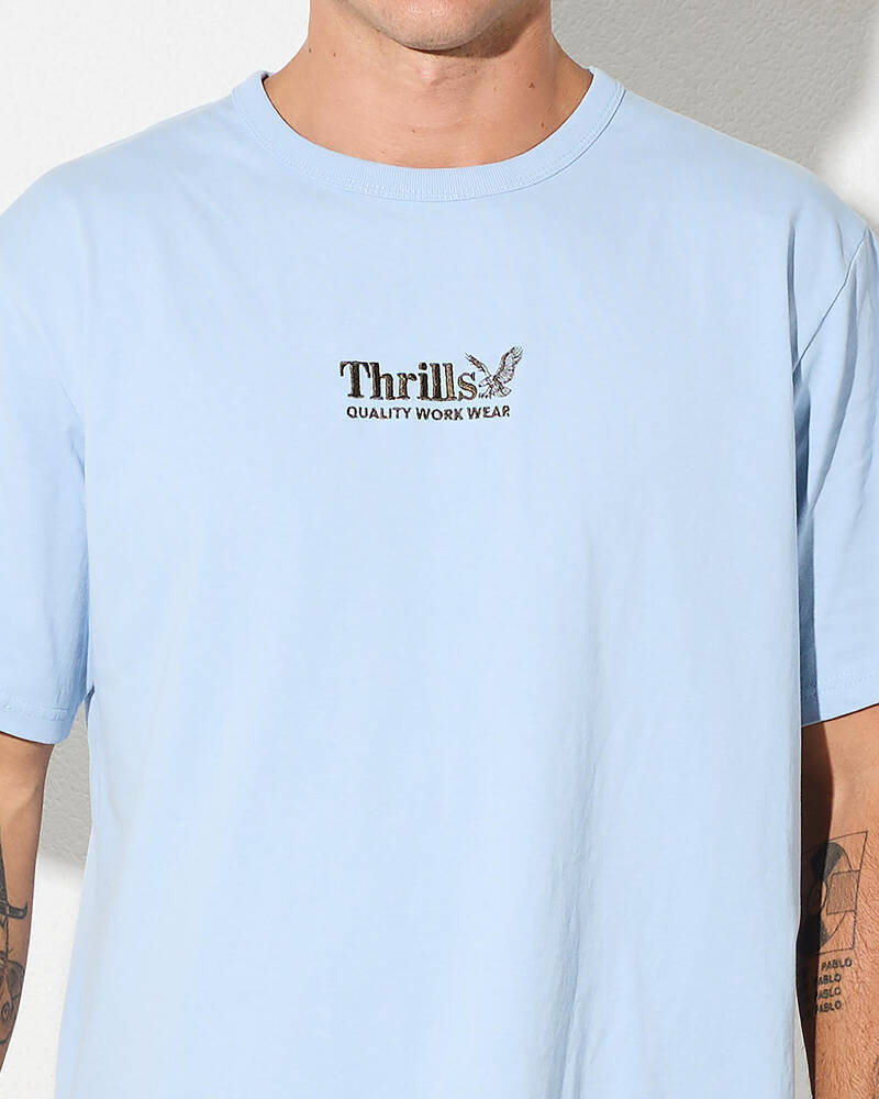 Thrills Workwear Embro Merch Fit T-Shirt for Mens