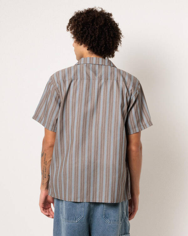 Rhythm Vacation Stripe Short Sleeve Shirt for Mens