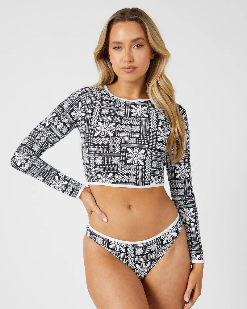 Roxy Mineral Crop Top Long Sleeve Rash Vest for Womens