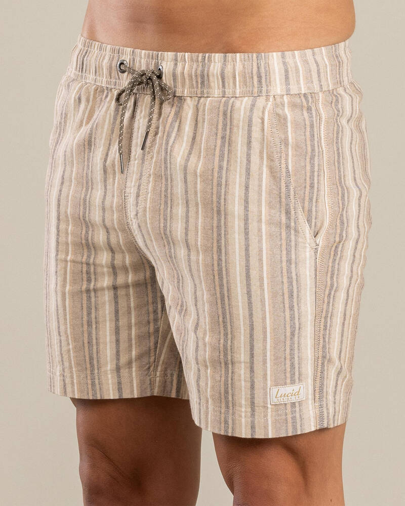 Lucid Fringe Elastic Waist Shorts for Mens