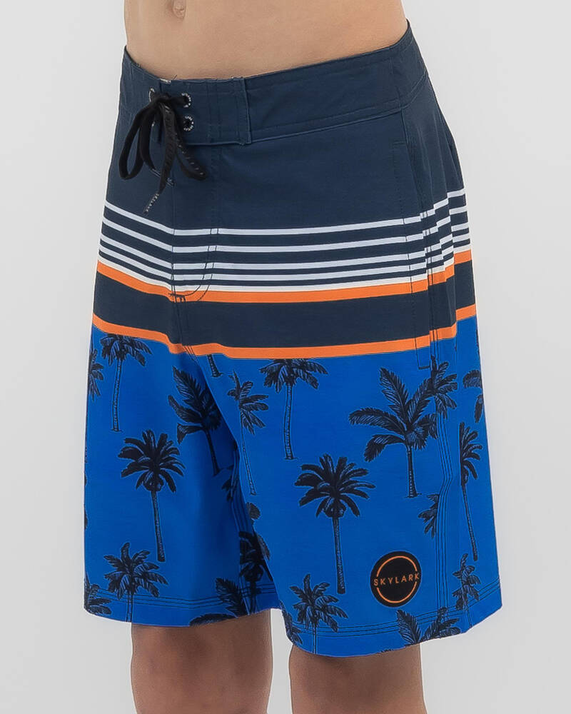 Shop Skylark Boys' Clearwater Board Shorts In Blue Fast Shipping