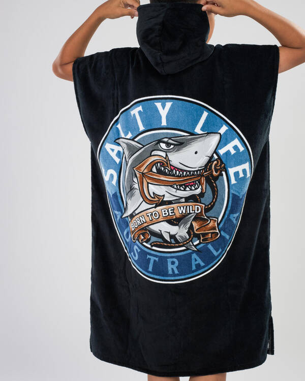 Salty Life Boys' Born To Be Wild Hooded Towel for Mens