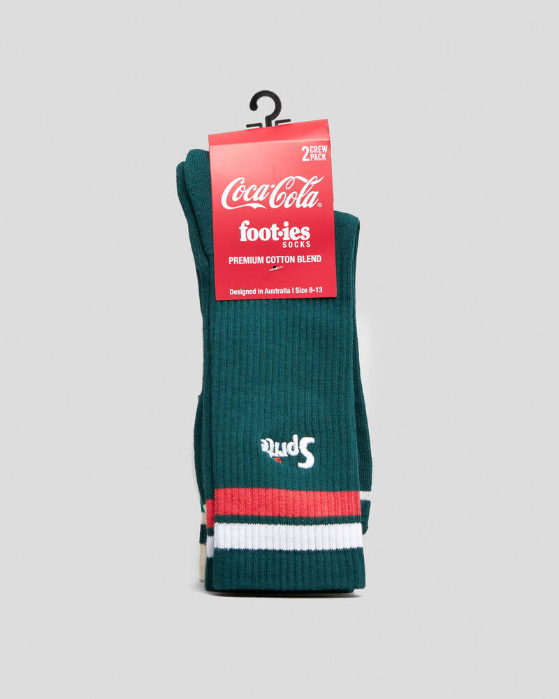 FOOT-IES Sprite 80s Logo Sneaker Socks 2 Pack for Mens