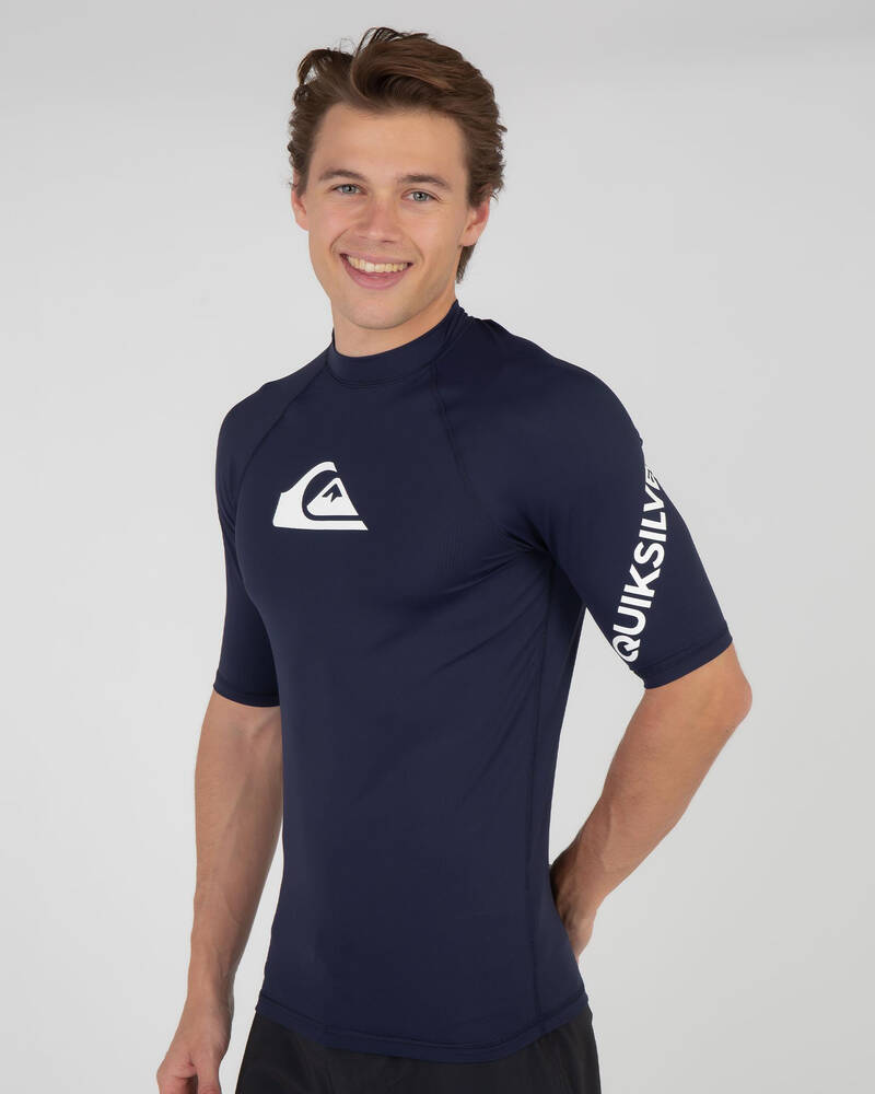 Quiksilver Mens' All Time Short Sleeve Rash Vest for Mens