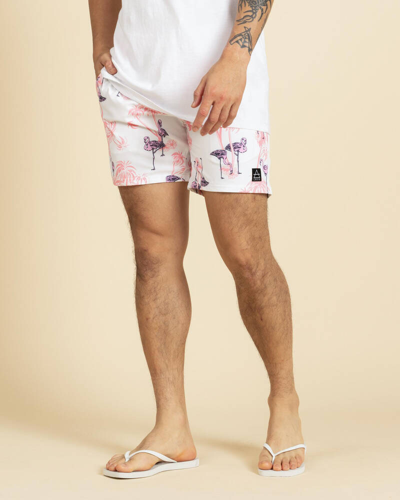 Lucid Feather Elastic Waist Shorts for Mens