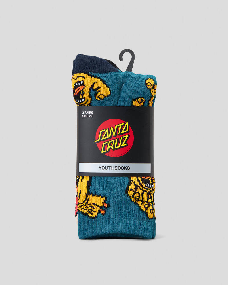 Santa Cruz Crowded Hand Crew Socks 2 Pack for Mens