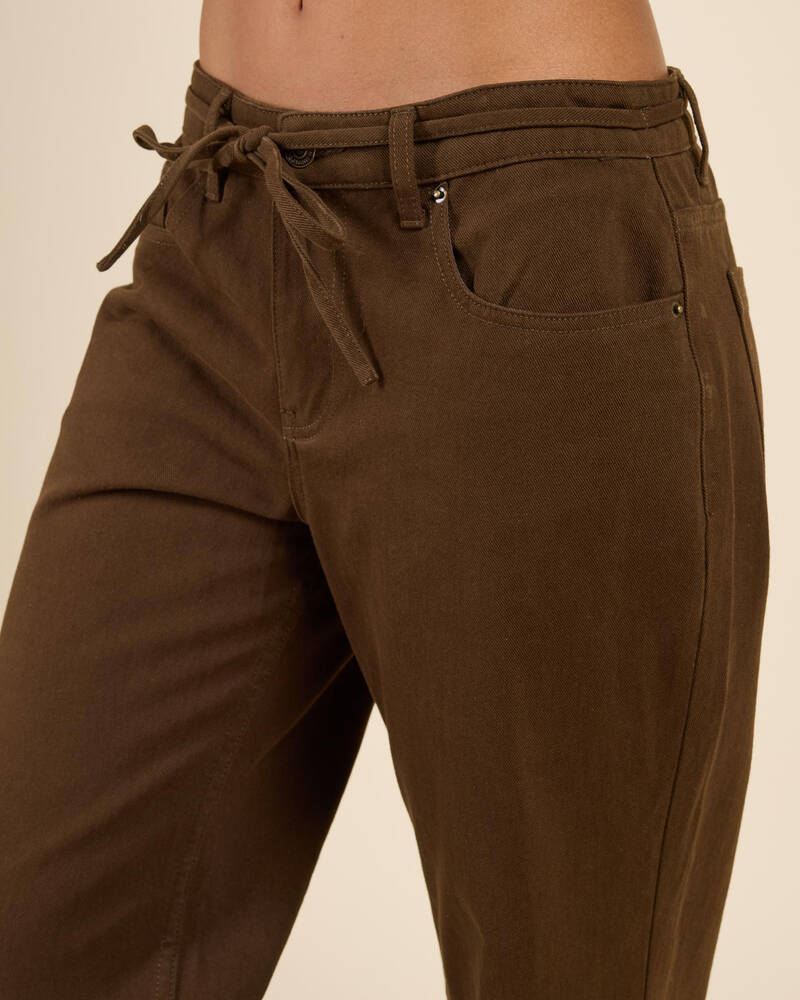 Rhythm Charlie Low Rise Pants for Womens