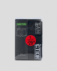 Sanction Boys' Elemental Fitted Boxer Shorts 3 Pack for Mens image number null