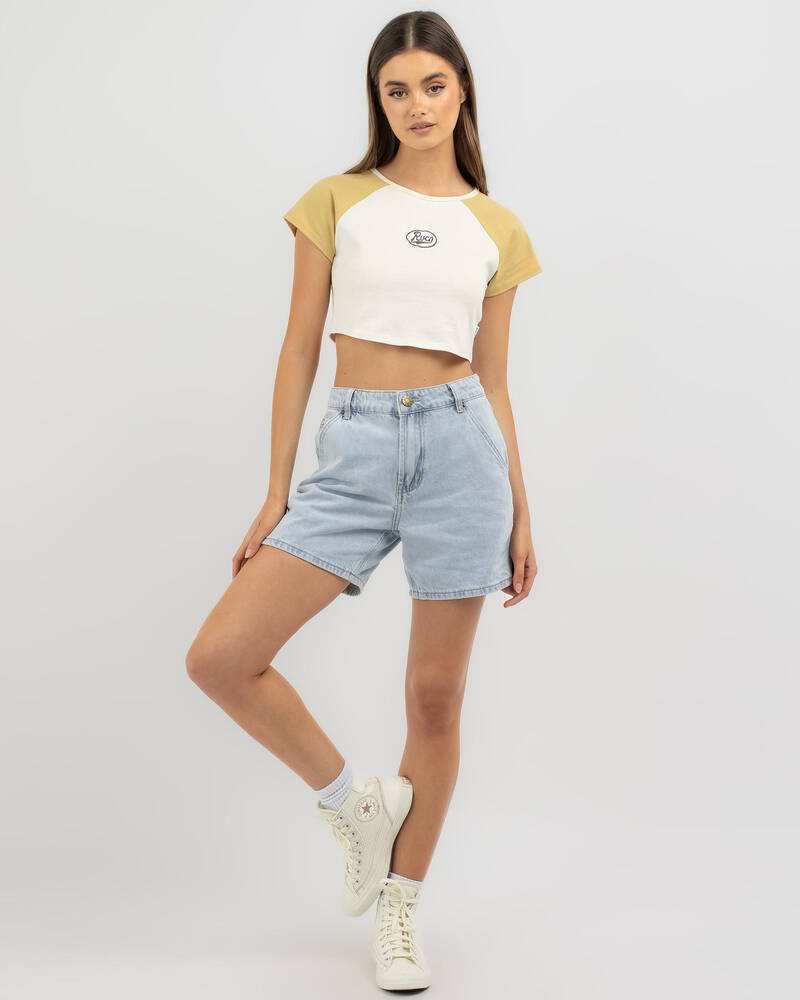 RVCA Raglan Baby Tee for Womens