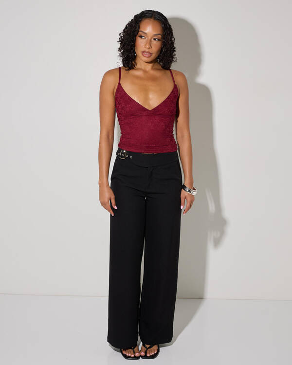 Ava And Ever Mia Crossover Lace Top for Womens