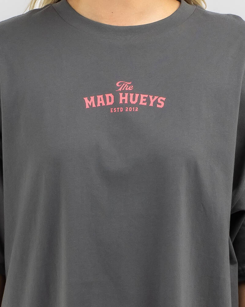 The Mad Hueys Skulls And Roses T-Shirt Dress for Womens