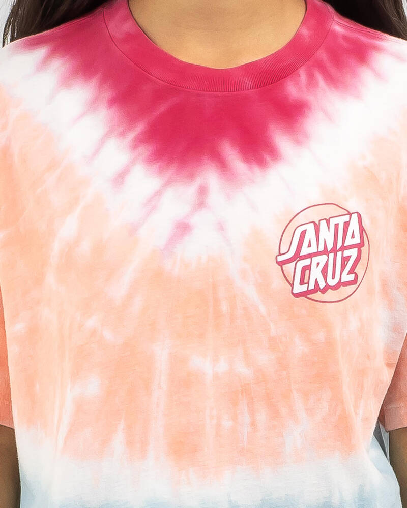 Santa Cruz Girls' Dot Redux Tie Dye T-Shirt for Womens