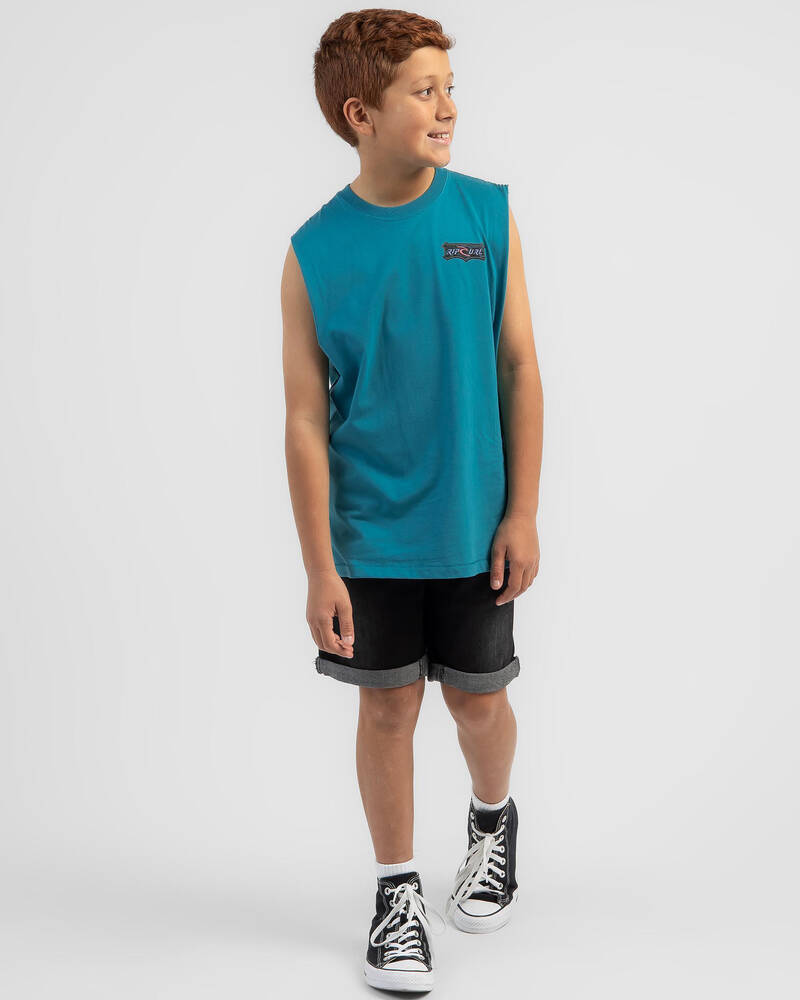 Rip Curl Boys' Fader Shield Muscle Tank for Mens