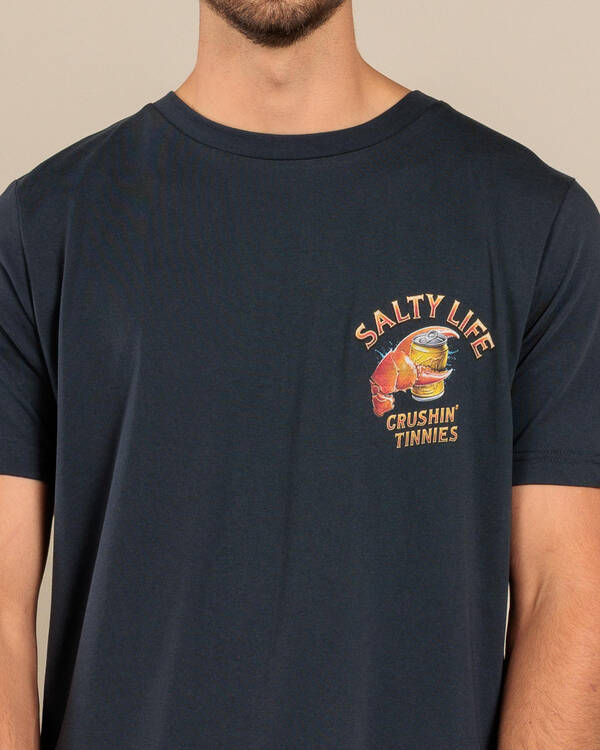 Salty Life Crushin Tinnies 2.0 T-Shirt for Mens