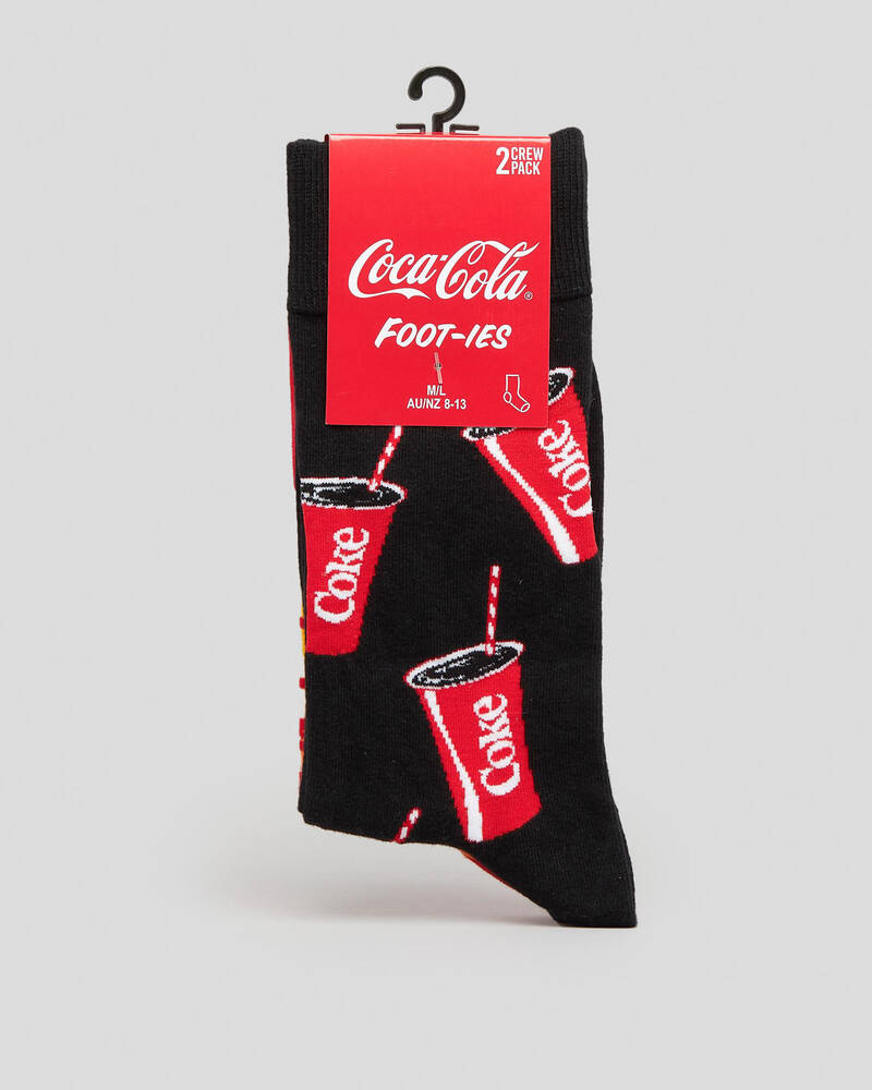 FOOT-IES Coke Sunset Socks 2 Pack for Mens