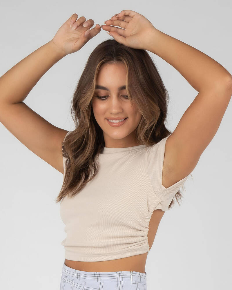 Shop Ava And Ever This Crush Top In Ecru Fast Shipping & Easy Returns