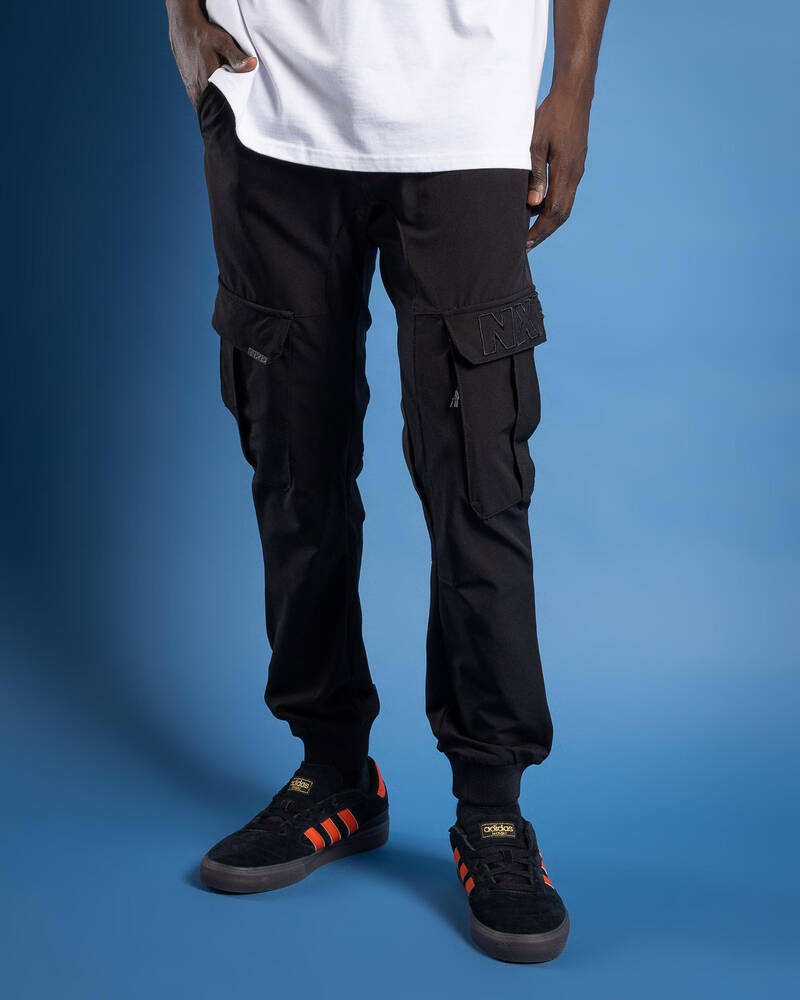 Nena & Pasadena F150 Slim Nylon Cargo Jogger Pants for Mens