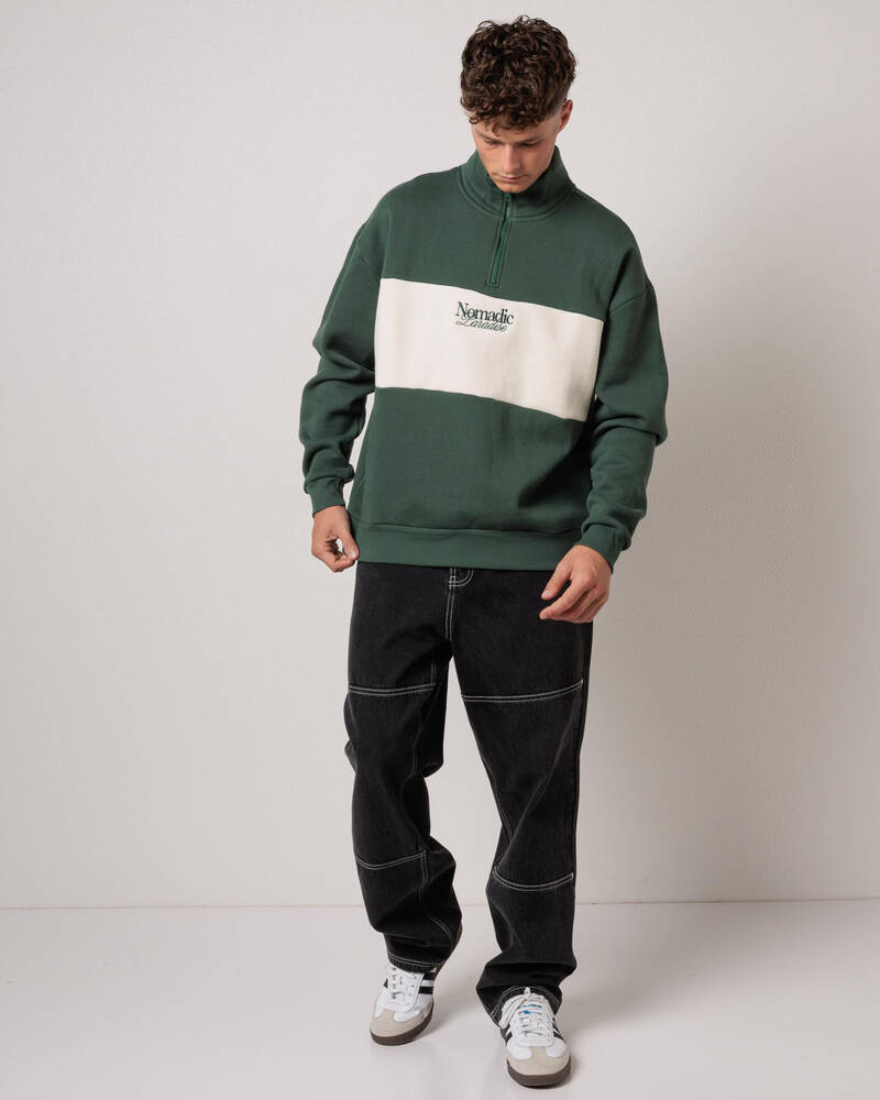 Nomadic Paradise Ripple 1/4 Zip Sweatshirt for Mens