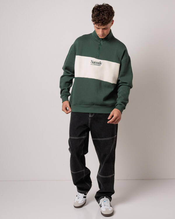 Nomadic Paradise Ripple 1/4 Zip Sweatshirt for Mens