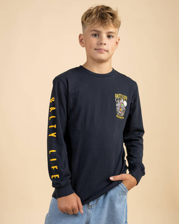 Salty Life Boys' Snap Long Sleeve T-Shirt for Mens