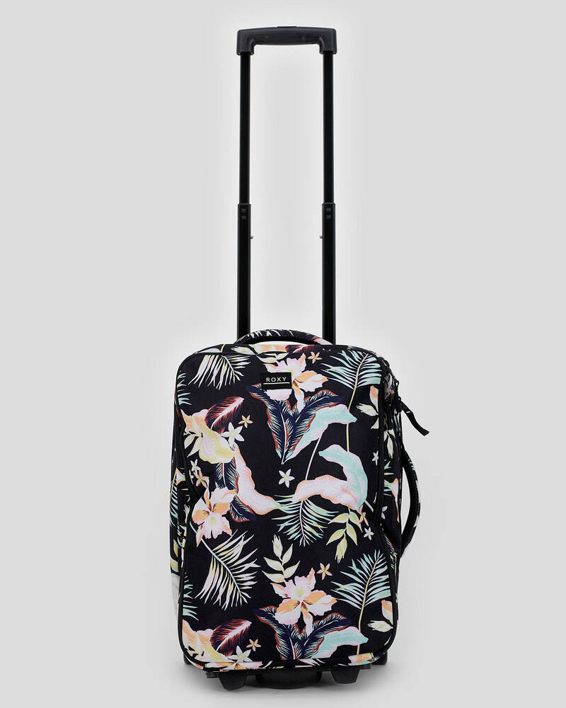 Roxy Get It Girl Small Wheeled Travel Bag In Anthracite Praslin Fast