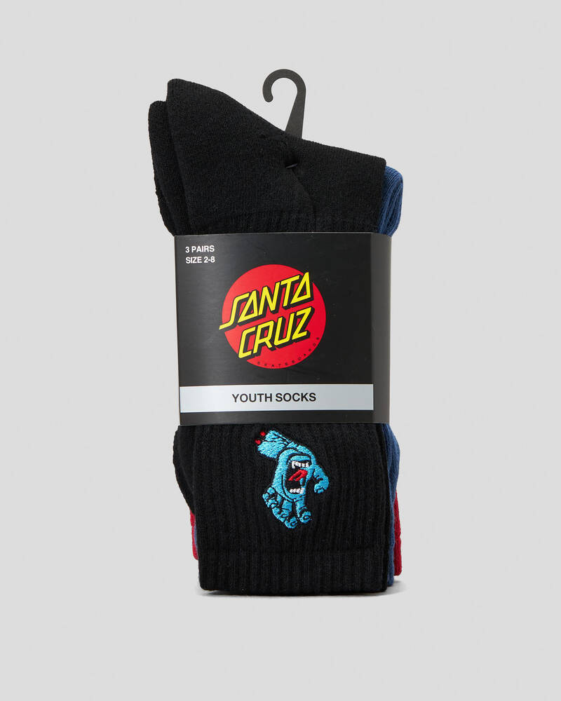 Santa Cruz Screaming Hand Socks 3 Pack for Mens