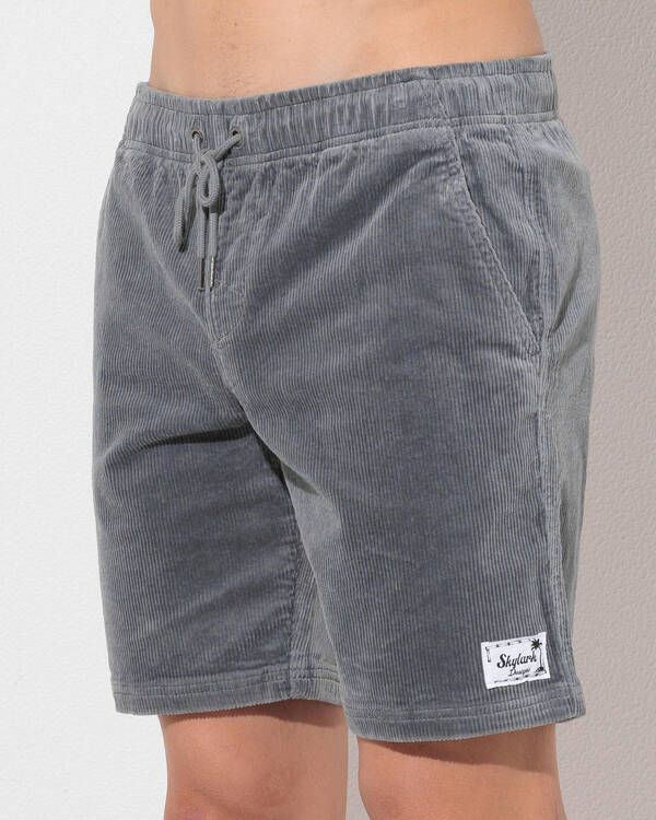 Skylark Shale Elastic Waist Shorts for Mens
