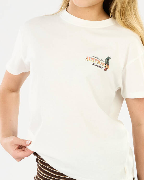 Rip Curl Girls' Greetings From Aus T-Shirt for Womens