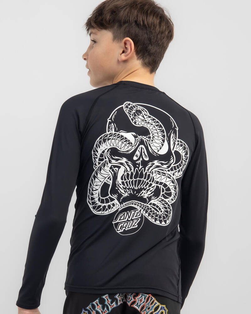 Santa Cruz Boys' Serpent Skull Mono Rash Vest for Mens